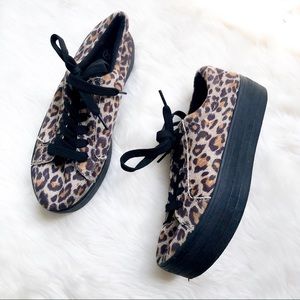 4 for $25 Leopard Print Platform Sneakers